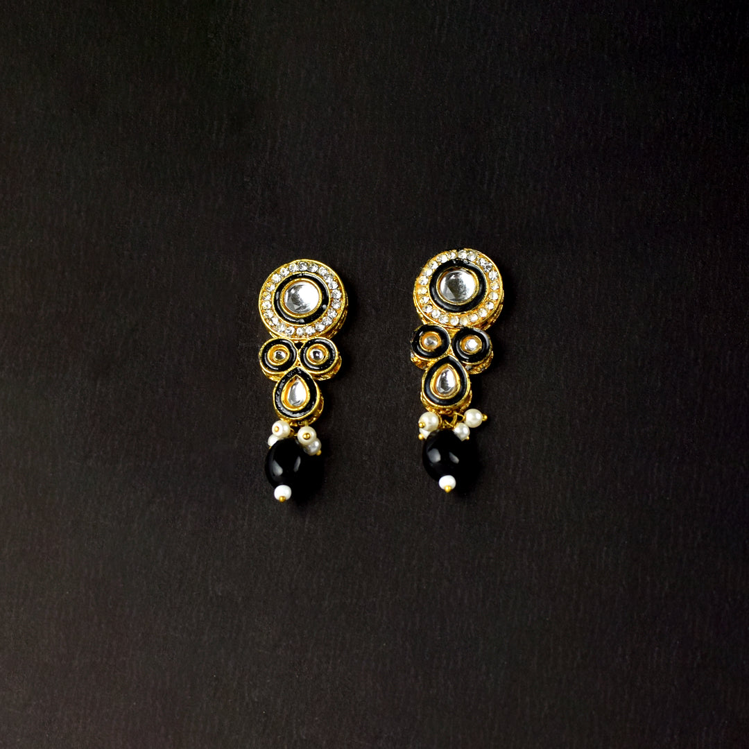 Kundan Crystal Necklace Earrings Set
