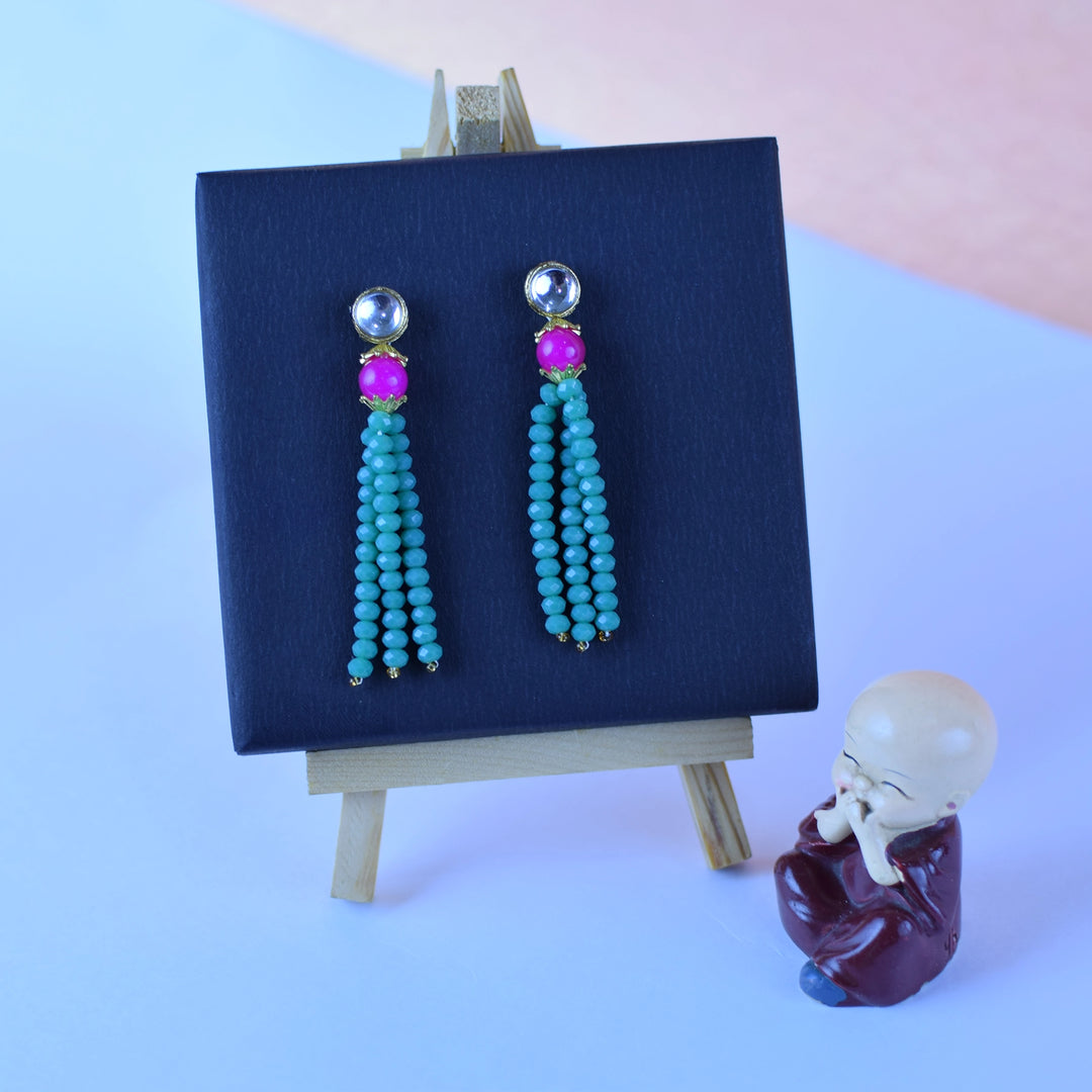 Handcrafted Multicolor Beaded Necklace & Earrings Set