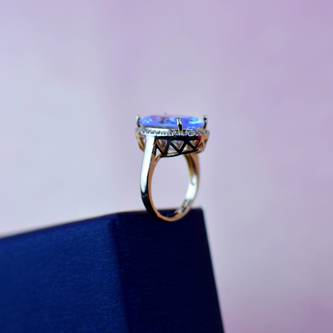 Royal Blue Diamond Ring