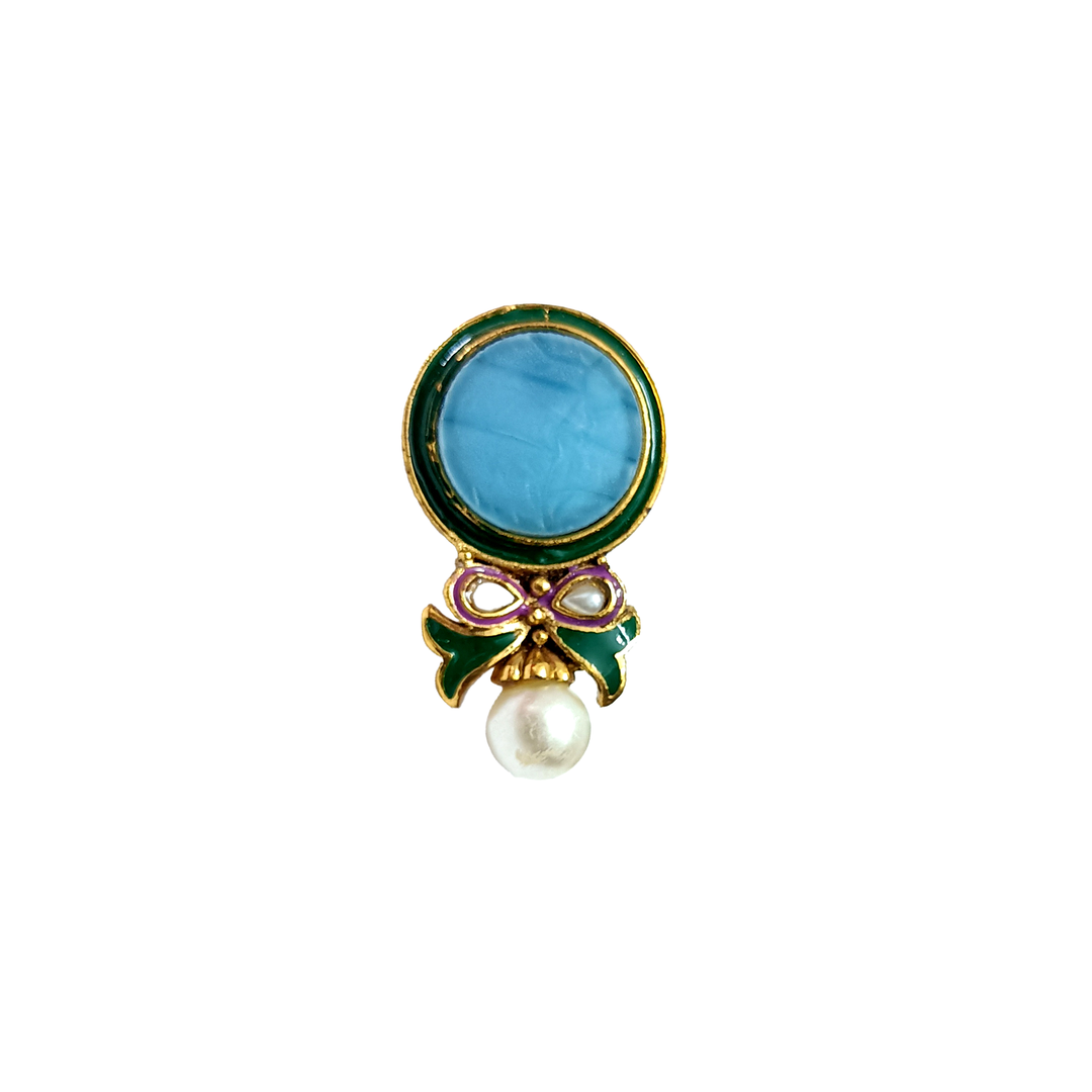 Western Alloy Sky Blue Earrings