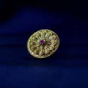 Anti-Tarnish Antique Temple Ring