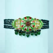 Traditional Enamelled Kundan Choker Set