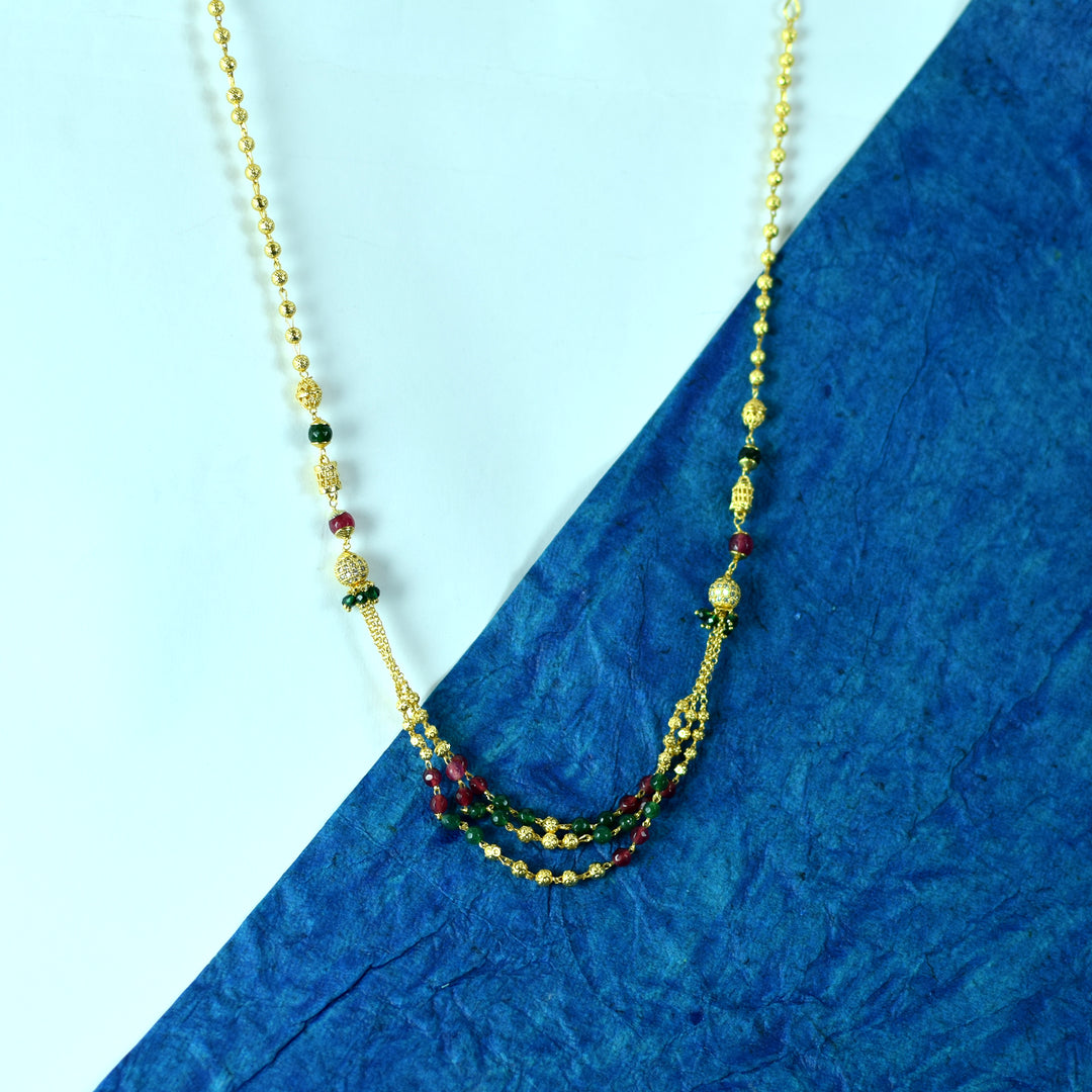 Elegant Triple-Layered Gold Necklace