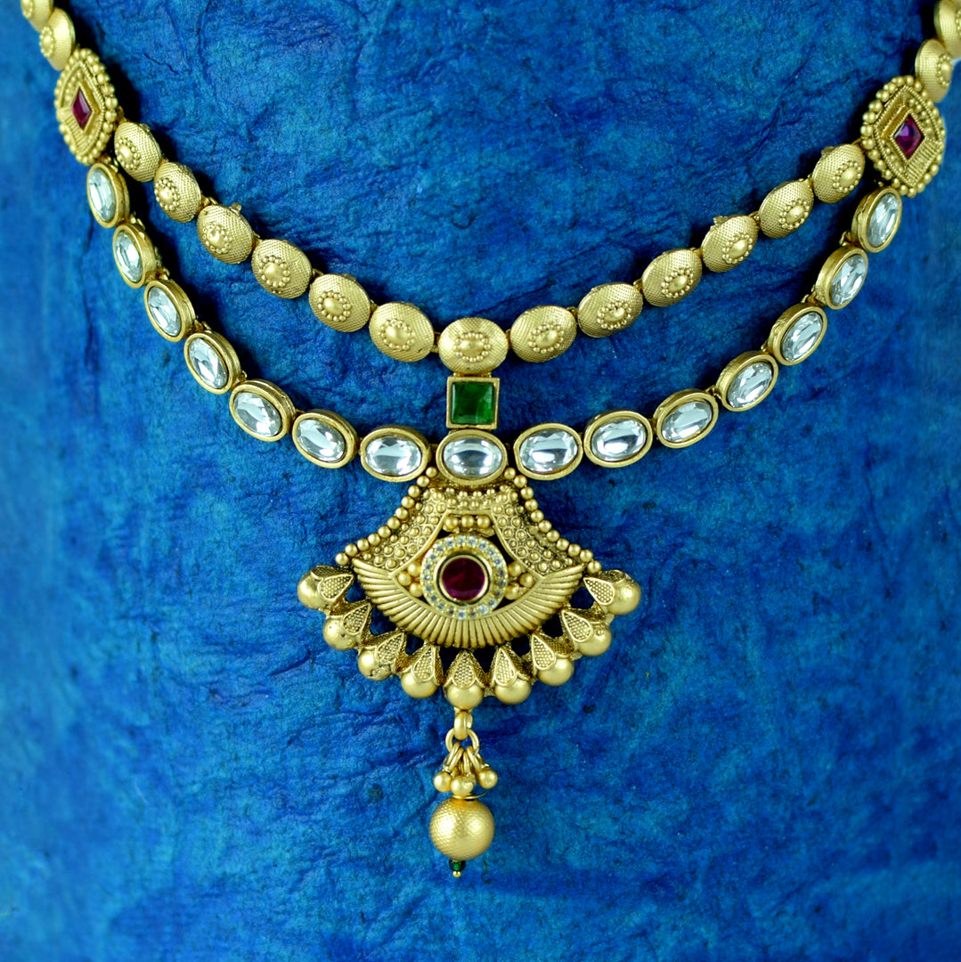 Regal Golden Necklace Set