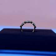 Zircon Band Ring with Cluster