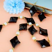 Elegant Brown Beaded Necklace Set with Matching Earrings