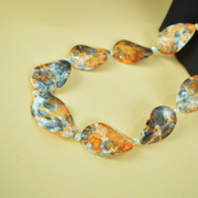 Elegant Pearl & Stone Necklace Earrings Set