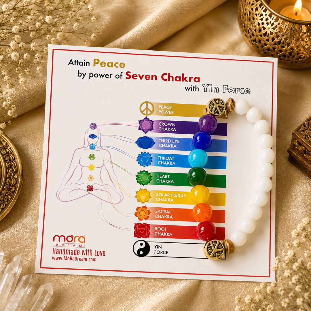 7 Chakra Colour Therapy Peace Yin Bracelet
