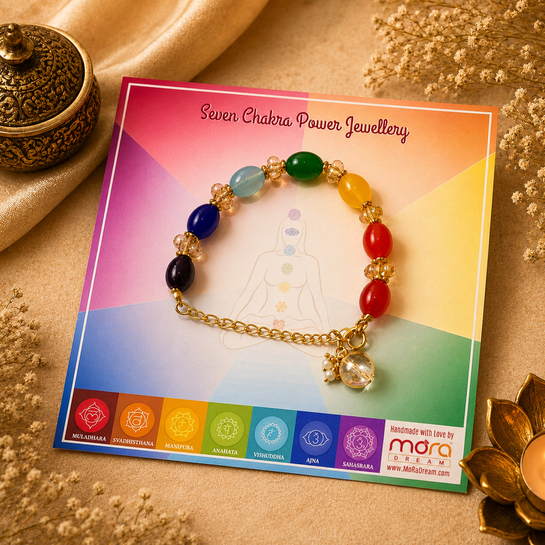 7 Chakra Colour Therapy Hanging Crystal Bracelet