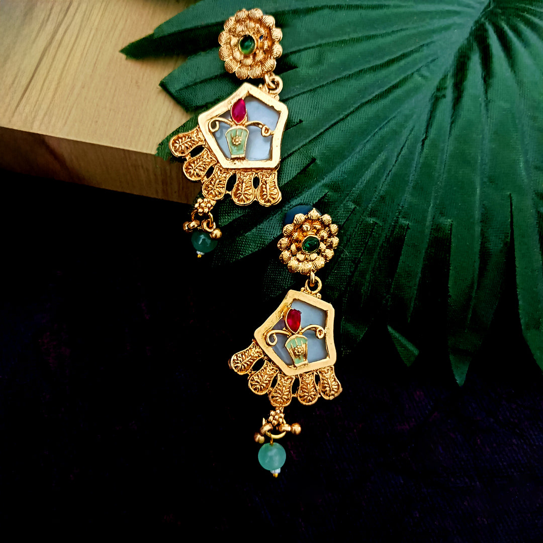 Royal Multistrand Kundan Beads Necklace Set