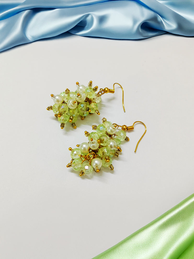 Lime Green Beaded Necklace Set