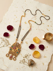 Polki Mangalsutra with Gold Finish