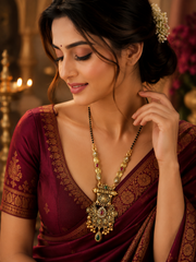 Polki Mangalsutra with Gold Finish