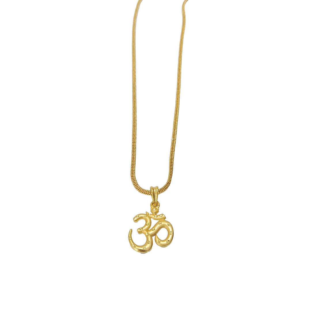 Om Letter Pendant Necklace