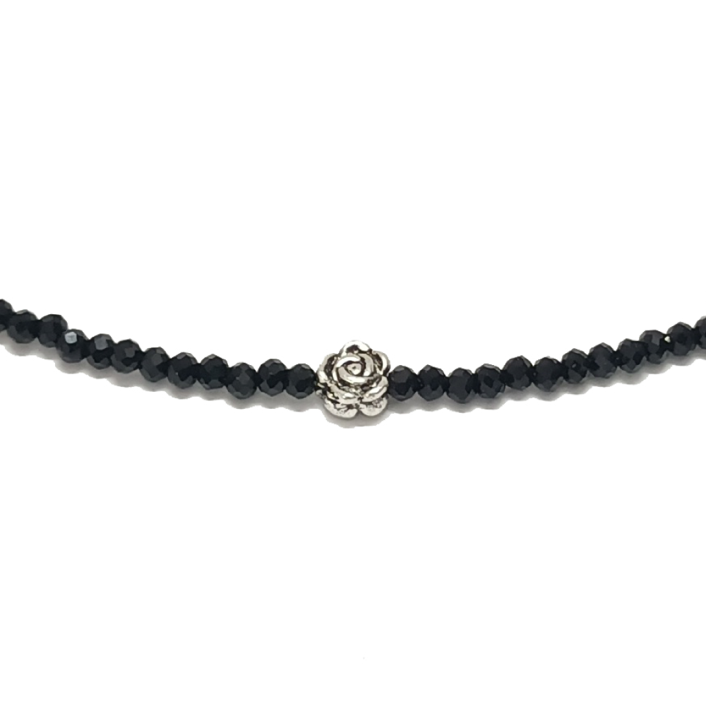 Silver Rose Flower Anklets