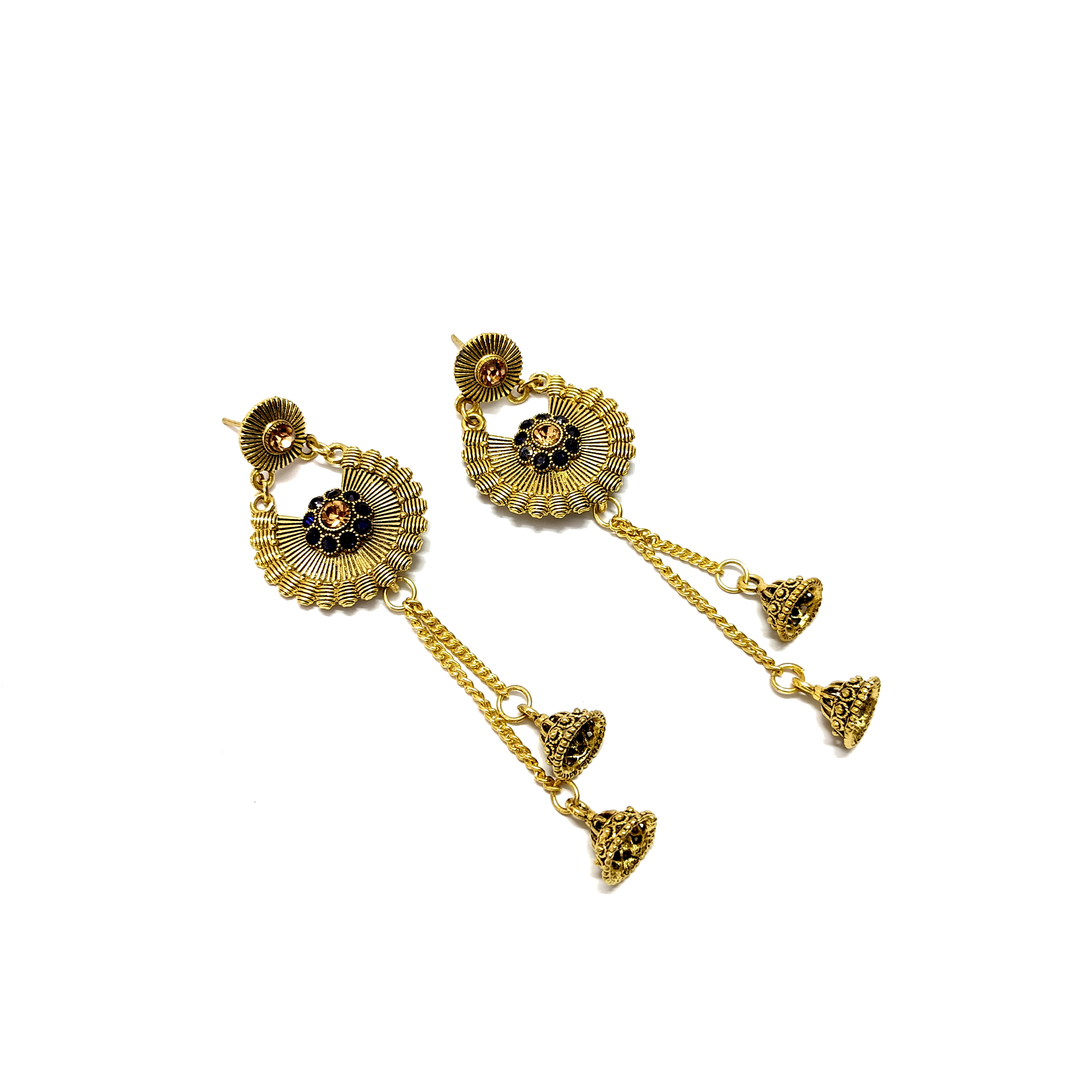 Traditional Golden Drop Earrings