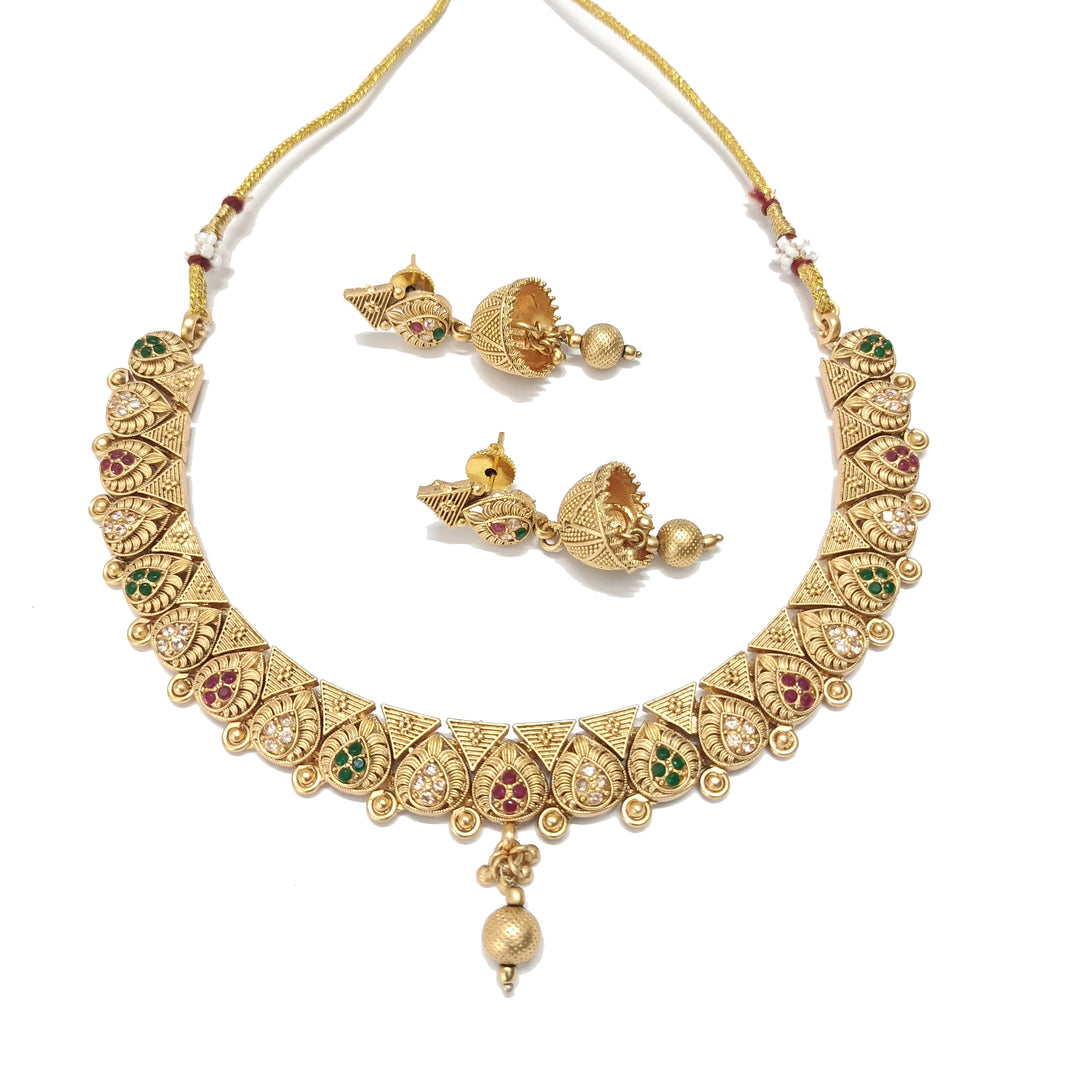 Antique Gold Plated Collar Jewellery Set