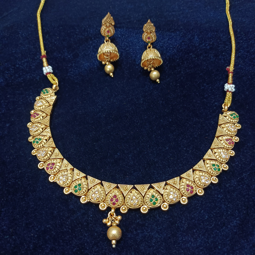 Antique Gold Plated Collar Jewellery Set