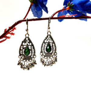 Traditional Alloy Silver Earrings