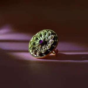 Anti-Tarnish Antique Temple Ring