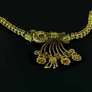 Golden Temple Necklace Earring Set