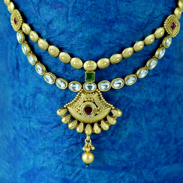 Regal Gold-Plated Necklace Set